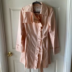 JESSICA SIMPSON Long Pink Trench Coat